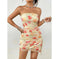 lace printed tube top | stretchy tube dress | bodycon mini dress | energy saving
