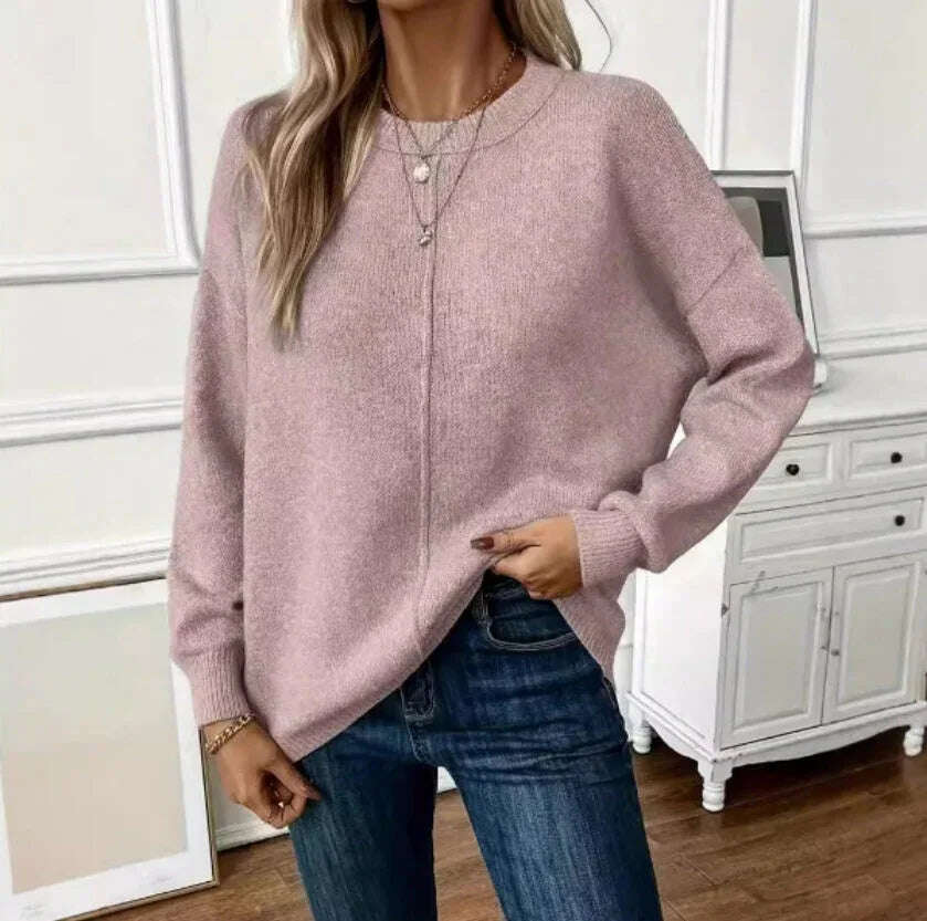 Simple Women's Knitted Sweater Pullover Meifu Market