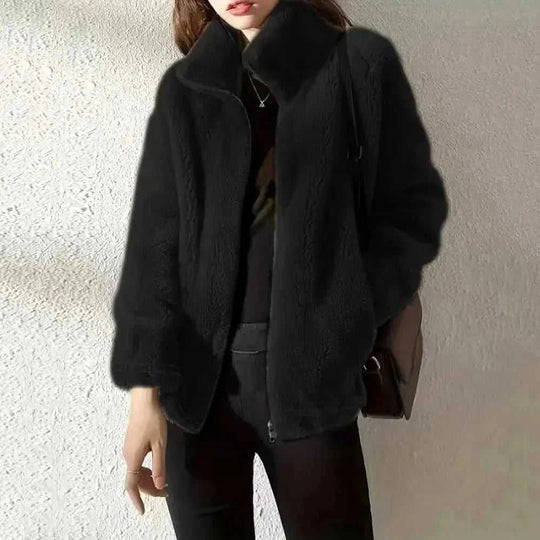 double-faced fleece fabric | high neck sweater women | warm cardigan for women | ultrasonic cleaning