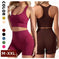wireless sports bra and shorts set | moisture-wicking fabric | high-impact support bra | energy saving