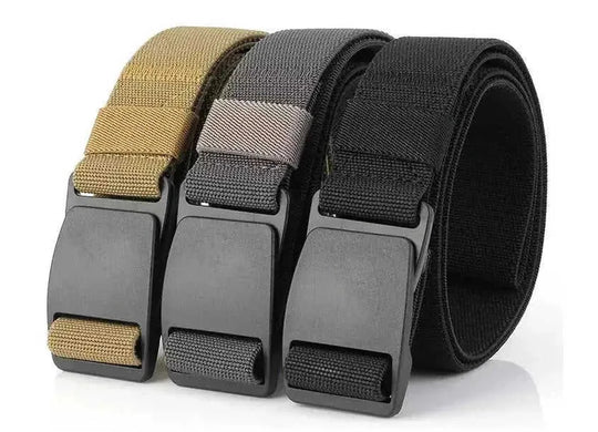 plastic steel pom buckle | adjustable elastic belt | casual all-match belt | energy saving