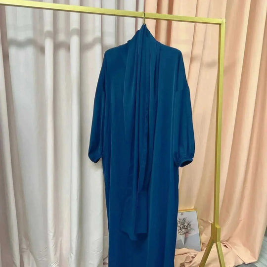 long sleeve abaya dress | plus size modest wear | cotton blend robe dress | ultrasonic cleaning
