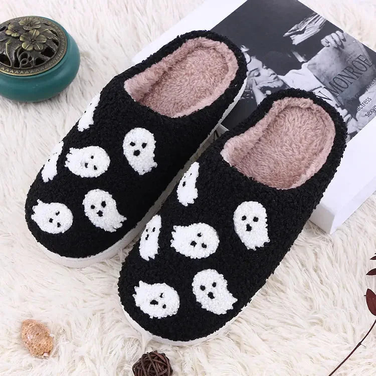 soft plush slippers | halloween house shoes | indoor horror slippers | ultrasonic cleaning