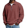 Mens Half-Zip Collared Polo Shirt Top Navy Blue - color variant display