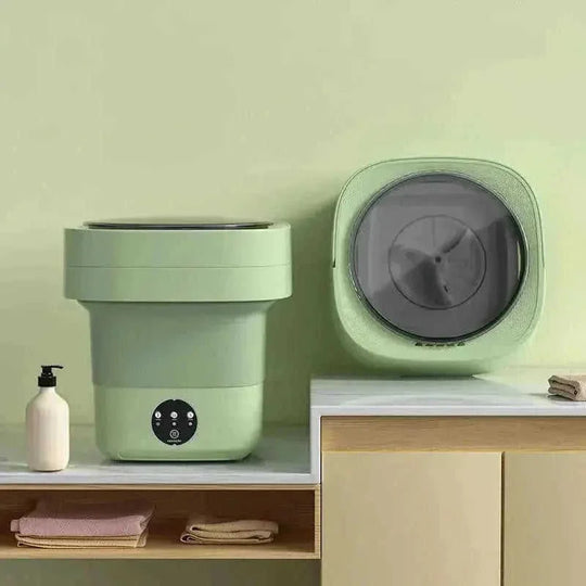 mini portable washing machine | foldable washing machine | compact laundry appliance | ultrasonic cleaning
