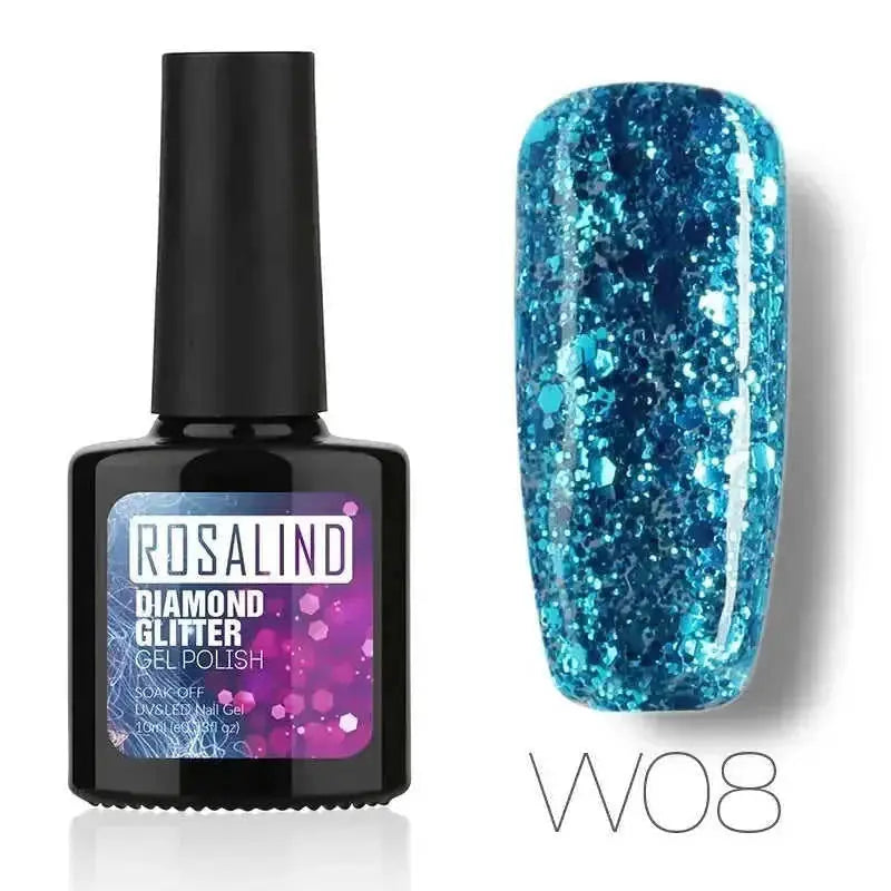 Diamond Nail Gel Polish - Reflective Glitter Gel for Nail Art | 10ml UV/LED RBW48 - packaging and presentation