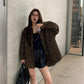 American Leopard Print Polo Collar Shirt Coat Women Meifu Market