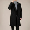 wool blend trench coat | mid-length winter coat | korean style overcoat | ultrasonic cleaning