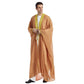 long sleeve chiffon robe | embroidered mens arabic robe | golden ball tassel details | ultrasonic cleaning