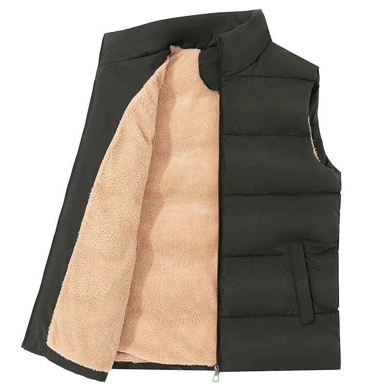 fleece-lined thermal vest | waterproof windproof jacket | heated body warmer | energy saving