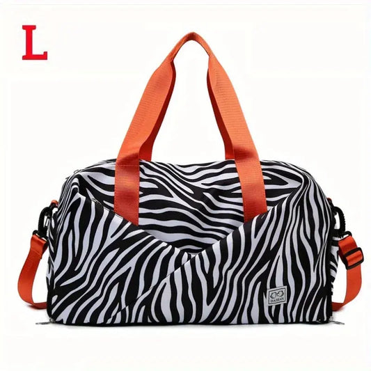 Large Capacity Sports Duffel Bag - Ultra-Lightweight, Durable Zipper Bag with Portable Storage Organizer, Dedicated Shoes Compartment and Sleek Simple Design for Effortless Travel and Storage