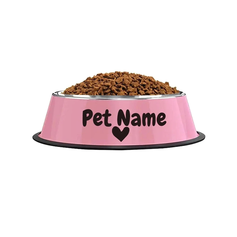 non-slip pet food bowl | personalized name dog bowl | heavy-duty pet water dish | ultrasonic cleaning