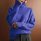 Turtleneck Sweater Women - Loose Knit Warm Pullover Solid Color Meifu Market