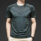 ice silk fabric t-shirt | quick drying athletic shirt | mens elastic training top | energy saving