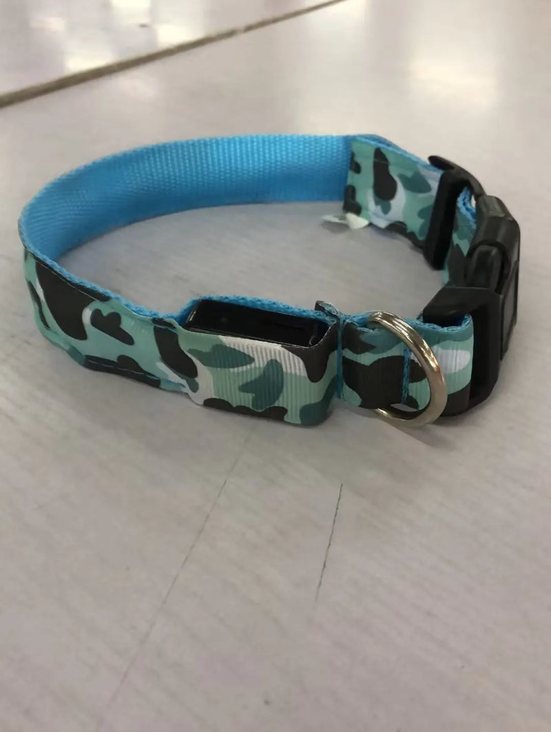 Camouflage pet supplies luminous dog collar Meifu Market