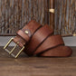 4CM Wide Handmade Widen And Thicken First Layer Cow Leather Belt meifu market
