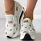 hollow out canvas shoes | 6cm heel height | breathable mesh flats | energy saving