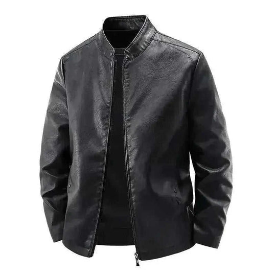 genuine leather motorcycle jacket | heavy-duty biker coat | abrasion-resistant riding gear | energy saving