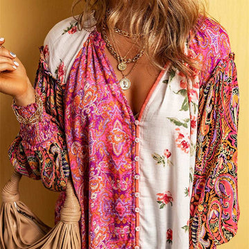 Fashion Floral Print Shirt For Women 