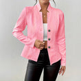 Women's Blazer Jacket Suit Coat Single-breasted Stand Collar Tops Slim Outerwear Temperament Office Jacket Meifu Market