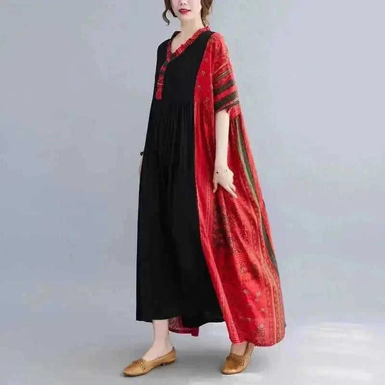 Bohemian Hippie Maxi Dress - Cotton Long Dress Women Vintage Boho - Meifu Market