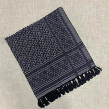pure cotton tactical scarf | khaki arabic shemagh | lightweight cotton neck gaiter | ultrasonic cleaning