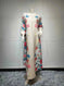 rhinestone print maxi dress | long sleeve positioning print robe | polyester chiffon muslim dress | energy saving