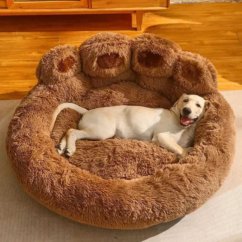 Kennel Warm Medium Large Dog Corgi Golden Retriever Bed Fleece-lined Sofa Mattress Pink - styled warm pet bed linen for sm...