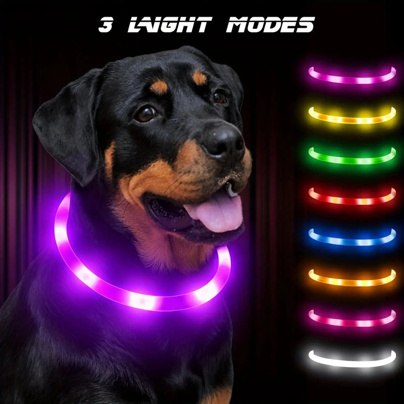 rechargeable pet collar | led dog collar | glowing cat collar | energy saving