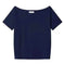loose oblique shoulder top | short sleeve womens blouse | breathable cotton fabric | energy saving