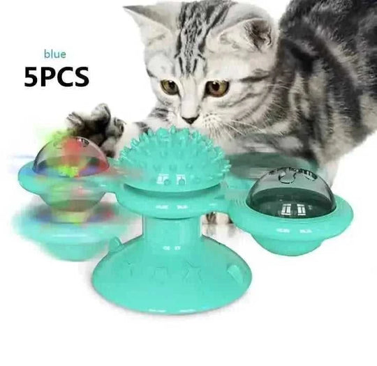 automatic rotating cat toy | interactive cat scratcher | dental cleaning cat toy | energy saving