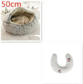 2-in-1 Dog & Cat Bed - Round Plush Warm Winter Pet House Meifu Market