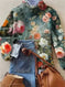 New Christmas Abstract Printing Casual Cloak Coat Cardigan Meifu Market