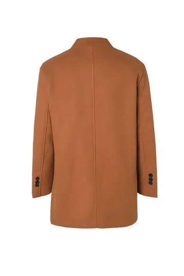 A Solid-color, Form-fitting Woolen Coat For Middle-aged And Young Men In Autumn meifu market