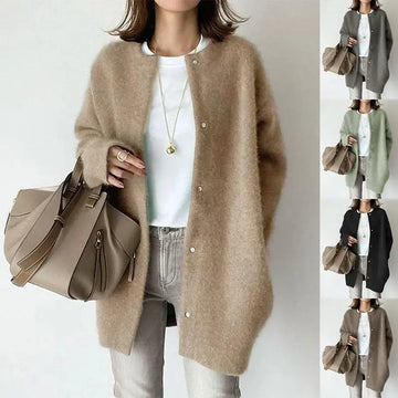 Ins Single Breasted Cardigans Fashion Solid Color Knitted Jacket Women's Autumn Spring Clothing Meifu Market
