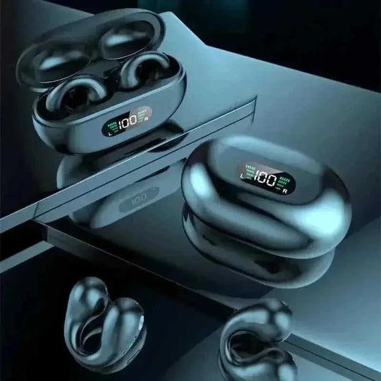 Bone Conduction Headphones TWS Earbuds Ear Clip Bluetooth 5.3 Touch Wireless Earphone In-Ear Bass HIFI Sports Headset - Meifu Market