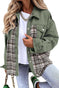 Denim Jacket Long Sleeve Plaid Button Down Shirt Meifu Market