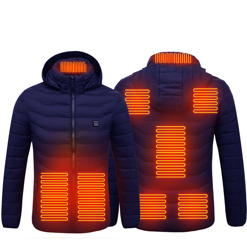 New Heated Jacket Coat USB Electric Jacket Cotton Coat Heater Thermal Clothing Heating Vest Men's Clothes Winter Meifu Market