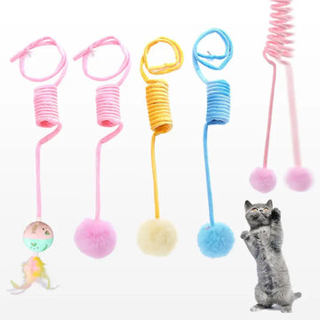 Cat Toy Self-Hi Sucker Spring Rabbit Hair Ball Interactive Play Pet Supplies Interactive Toys Meifu Market