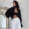 Ins French Lantern Sleeve Shirt Fashion Button Lapel Long Sleeved Tops Casual Women's Clothing Meifu Market