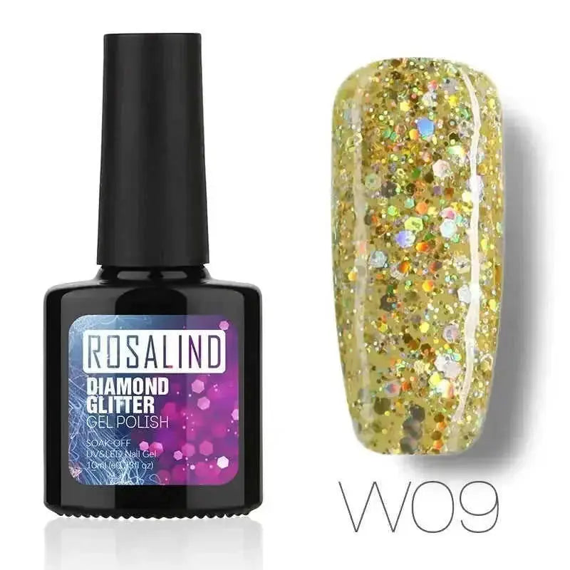 Diamond Nail Gel Polish - Reflective Glitter Gel for Nail Art | 10ml UV/LED RBW48 - available style options