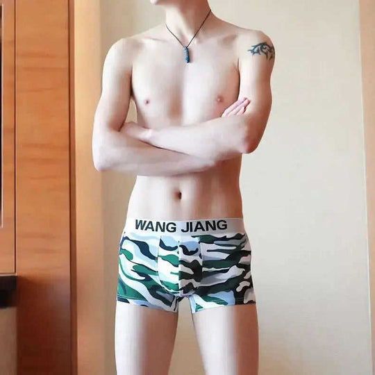 Men's Ice Silk Boxer Briefs Summer Breathable Printed Underwear Meifu Market
