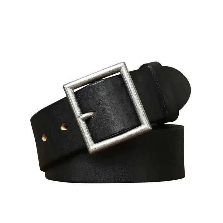 handmade full-grain leather belt | premium cattlehide leather belt | heavy-duty brass buckle belt | energy saving