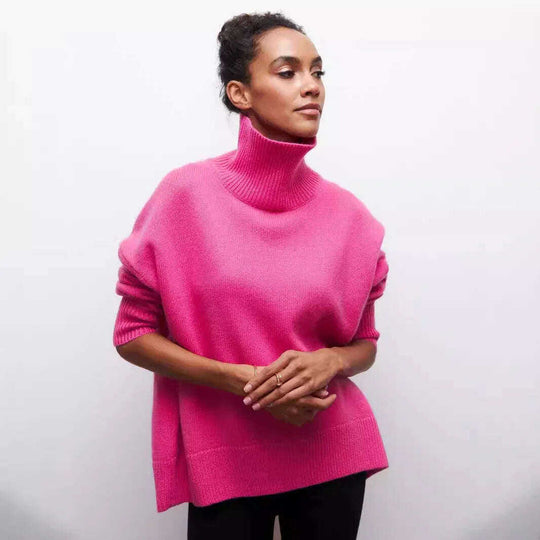 Winter Turtleneck Sweater Ins Solid Color Long Sleeve Pullover Top Women's Clothing Meifu Market