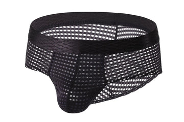 Men's Large Mesh Low Waist Wide Belt Briefs Meifu Market