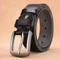 mens genuine leather belt | premium leather pin buckle | durable leather belt for men | energy saving