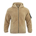 men fleece jacket | double-sided zipper coat | plush hooded jacket | energy saving