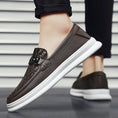 Fashion Retro Men's British Style Low-top Slip-on Small Leather Shoes Meifu Market