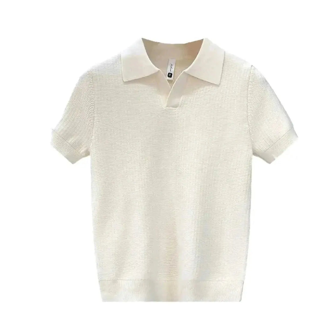lightweight cotton polo shirt | breathable summer knitwear | office casual wear | ultrasonic cleaning