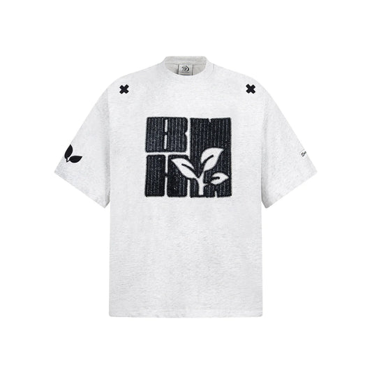 Summer Design Sense Machine Embroidery Short-sleeved T-shirt Men